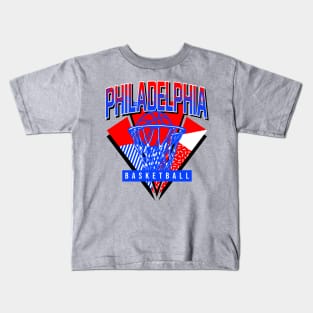 Philadelphia Basketball 90s Throwback Kids T-Shirt